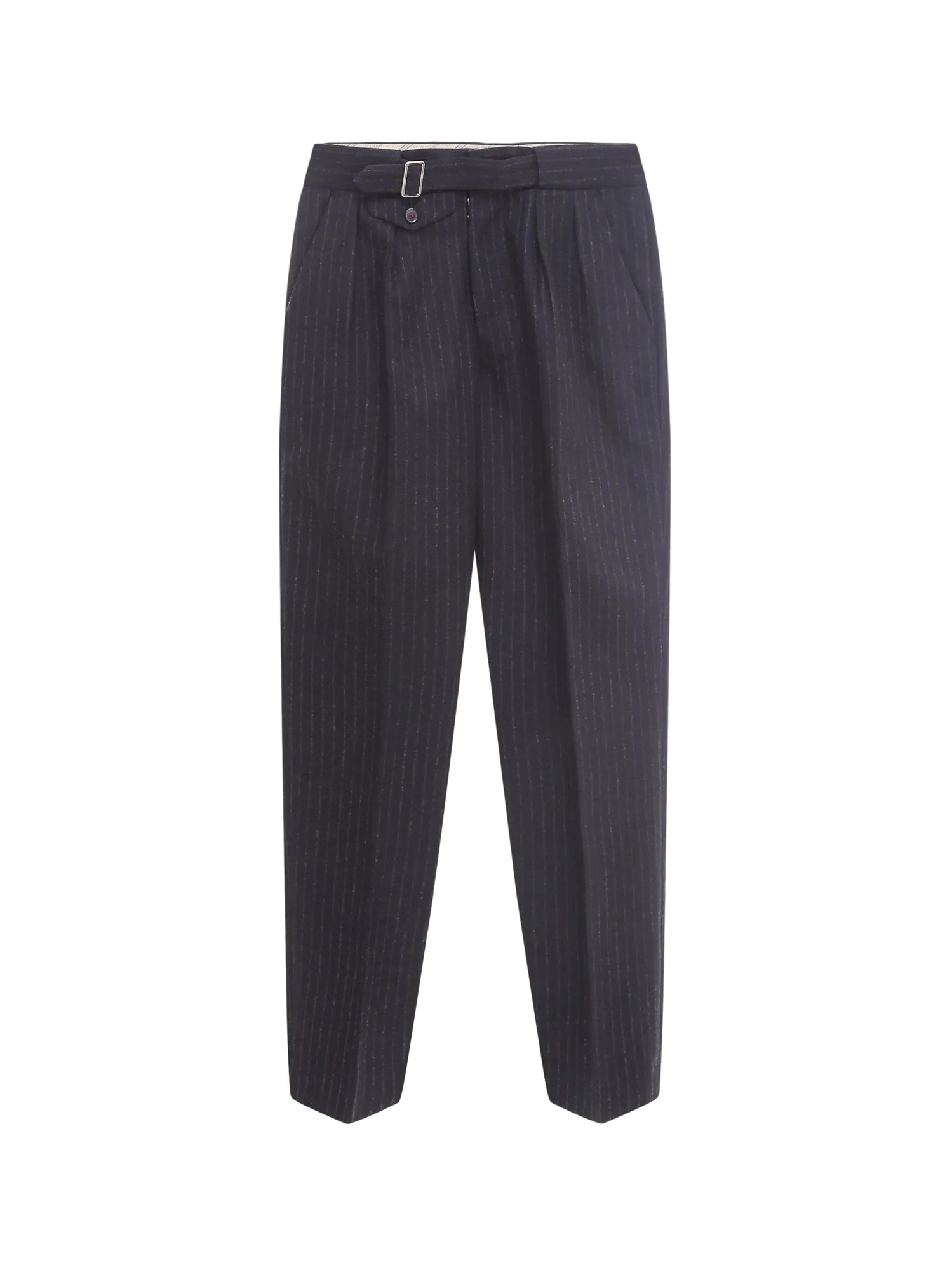 Maison Margiela Pinstripe Pleat-Detailed Trousers