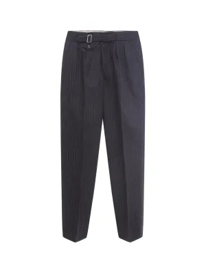 Maison Margiela Pinstripe Pleat-Detailed Trousers