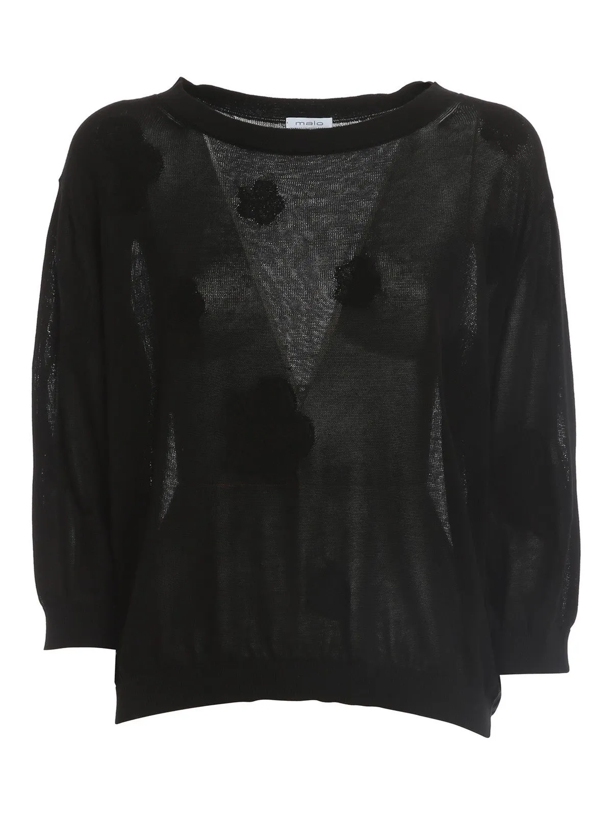 Malo Round Neck Straight Hem Knitted Top