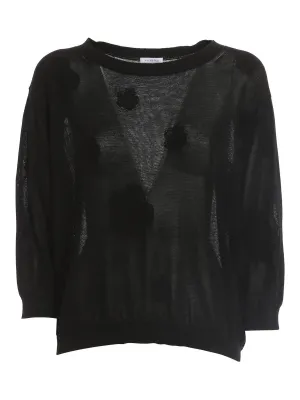 Malo Round Neck Straight Hem Knitted Top