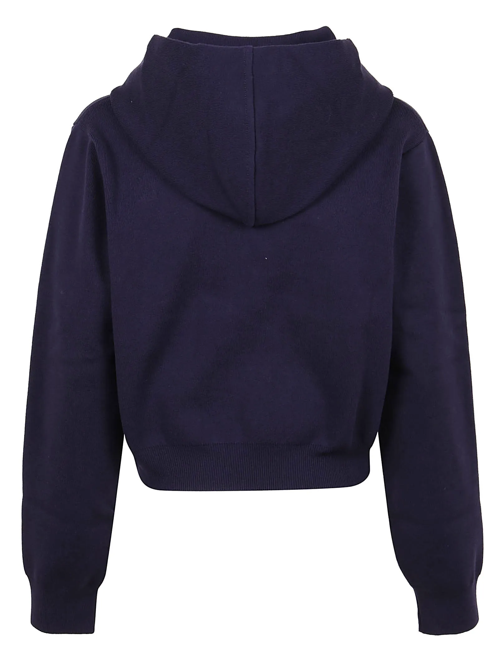 Marc Jacobs Logo Intarsia-Knit Cropped Hoodie