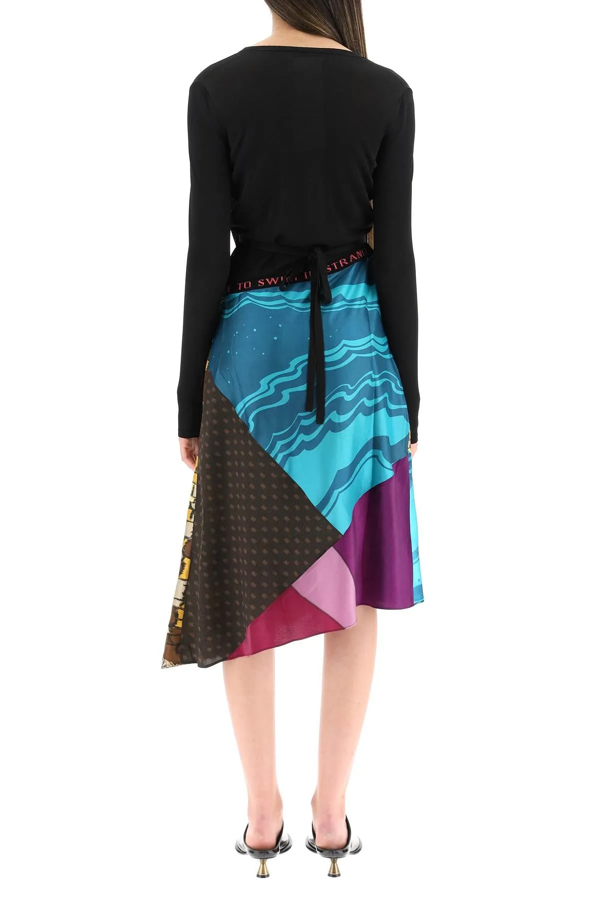 Marine Serre Hybrid Wrap Knit Dress