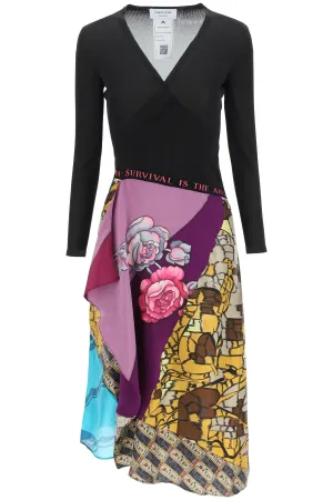 Marine Serre Hybrid Wrap Knit Dress