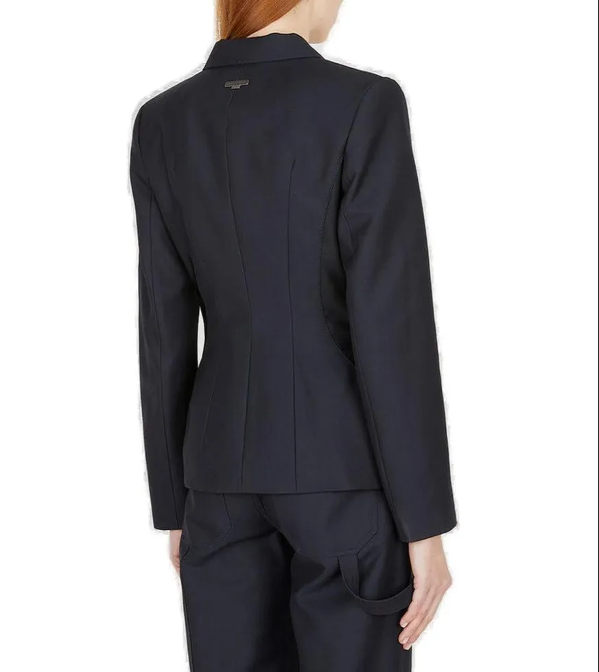 Marine Serre Pocket Detailed Buttoned Jacket