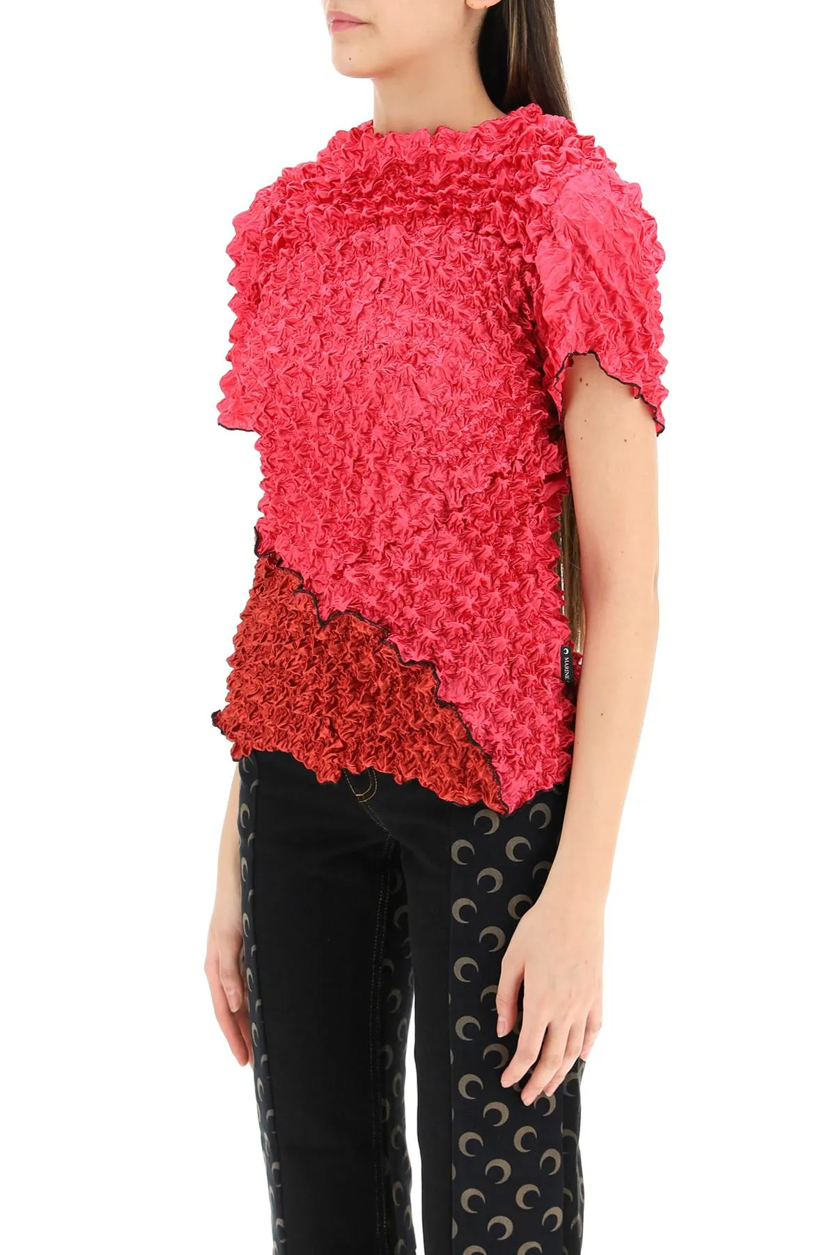 Marine Serre Popcorn-Mix Crewneck T-Shirt