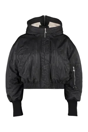Marine Serre Split Hooded Puffed Jacket