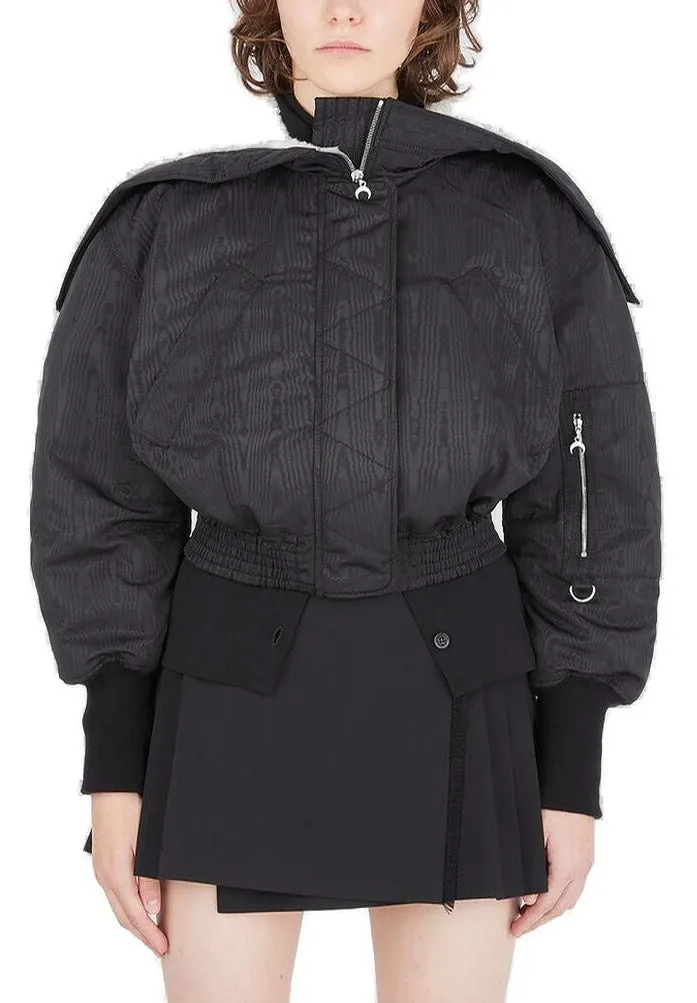 Marine Serre Split Hooded Puffed Jacket