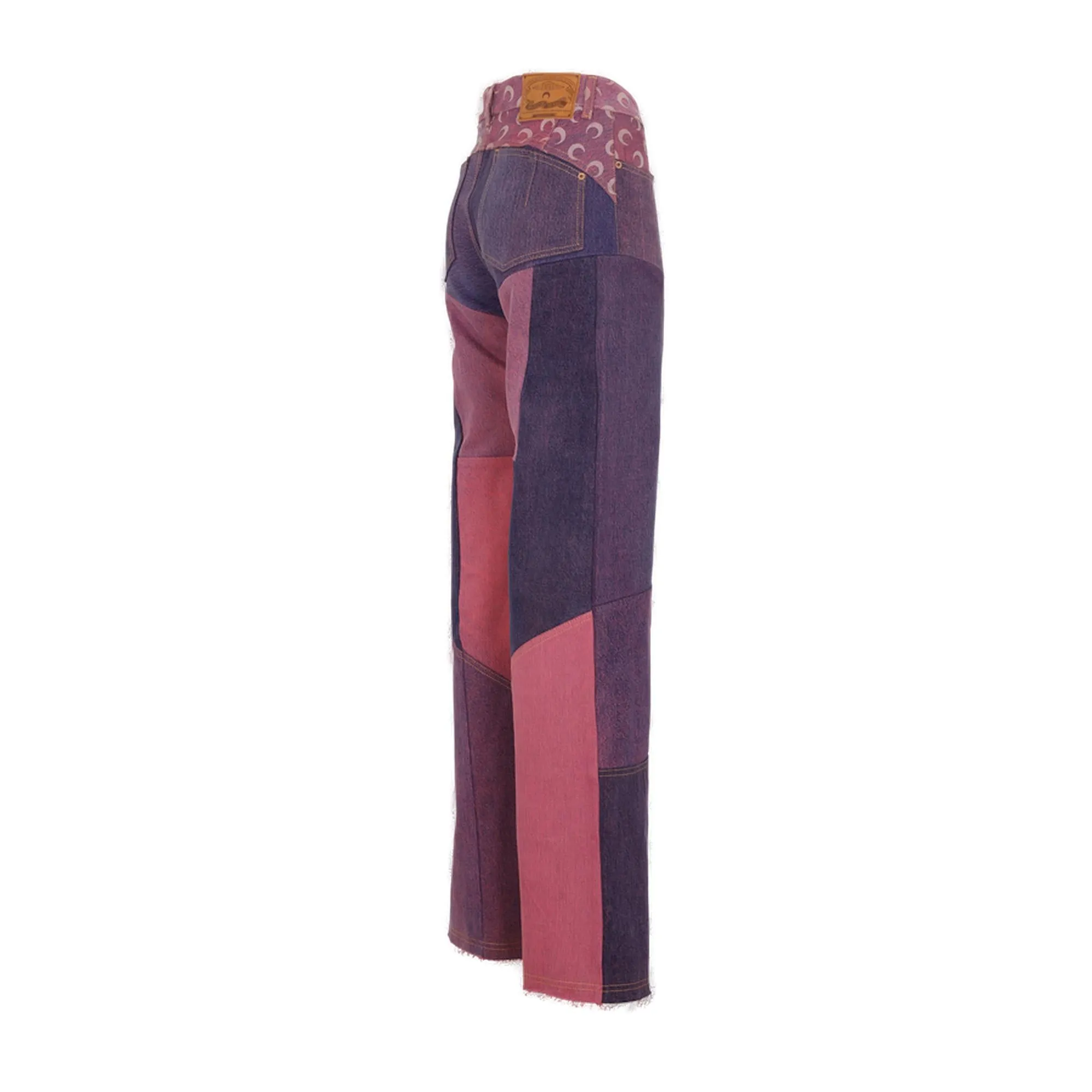 Marine Serre Wide Leg Panelled Jeans