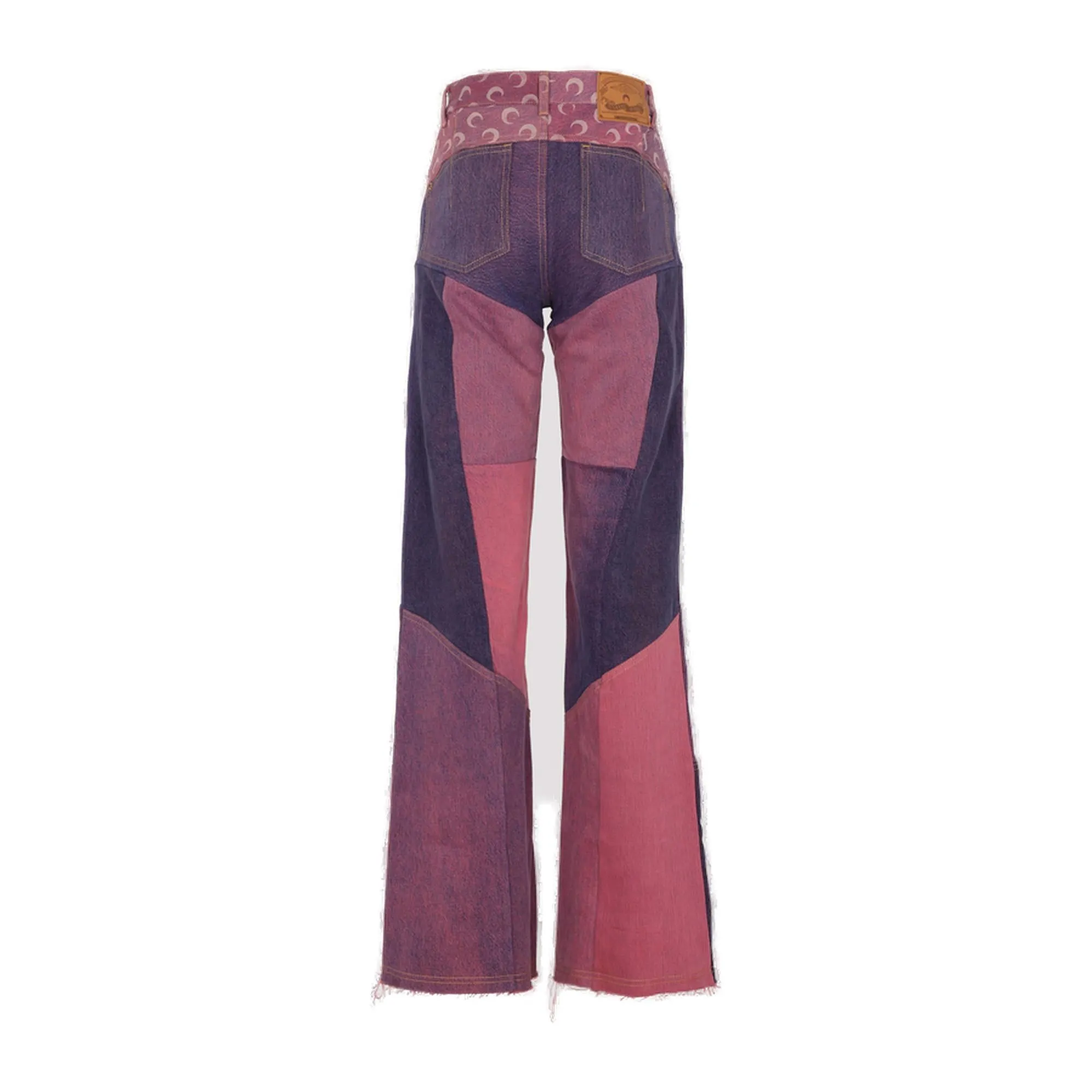 Marine Serre Wide Leg Panelled Jeans