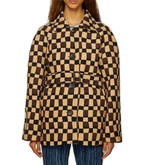 Marni Checked Belted Long-Sleeved Jacket
