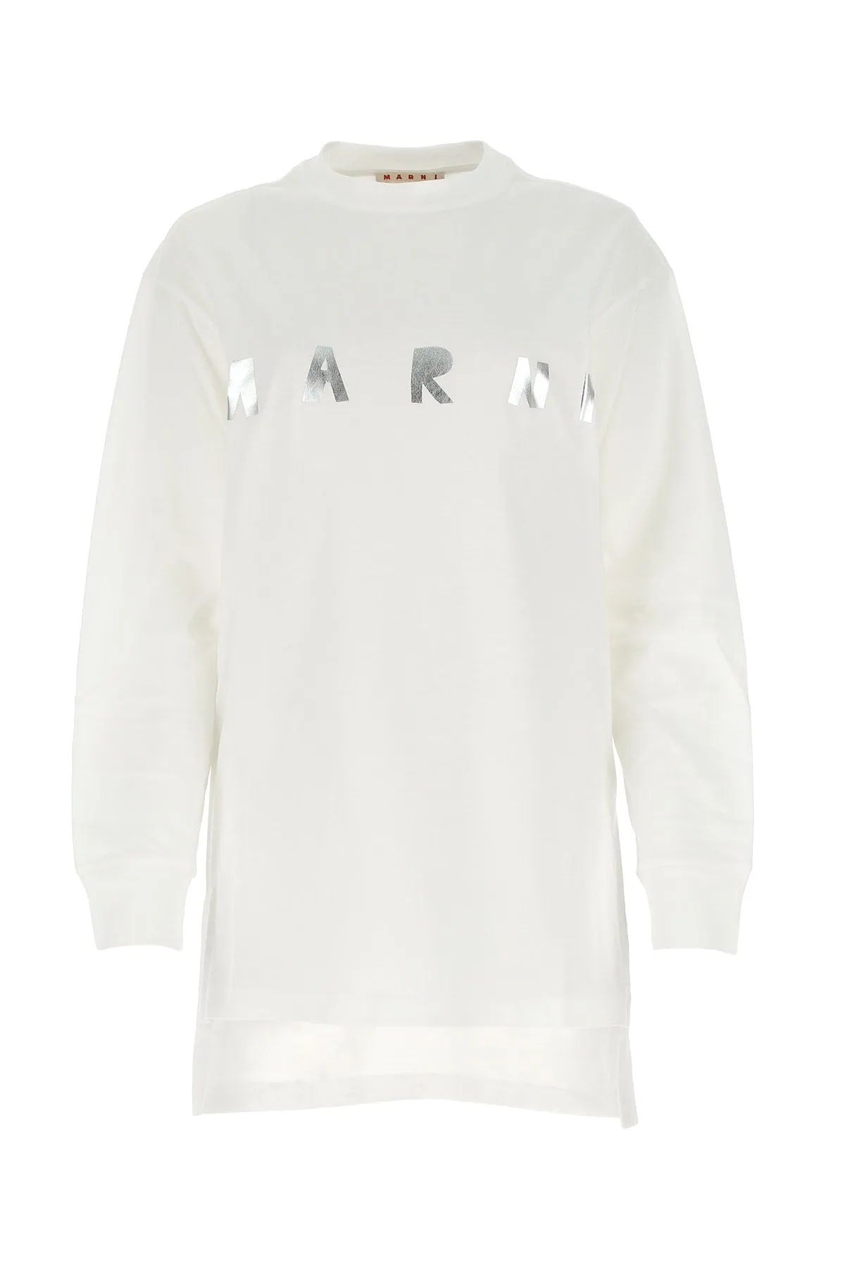 Marni Metallic Logo Printed Oversized T-Shirt