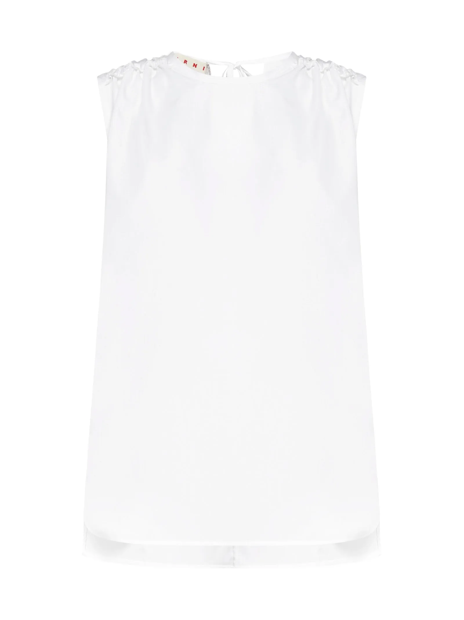 Marni Ruffled Detail Crewneck Sleeveless Top