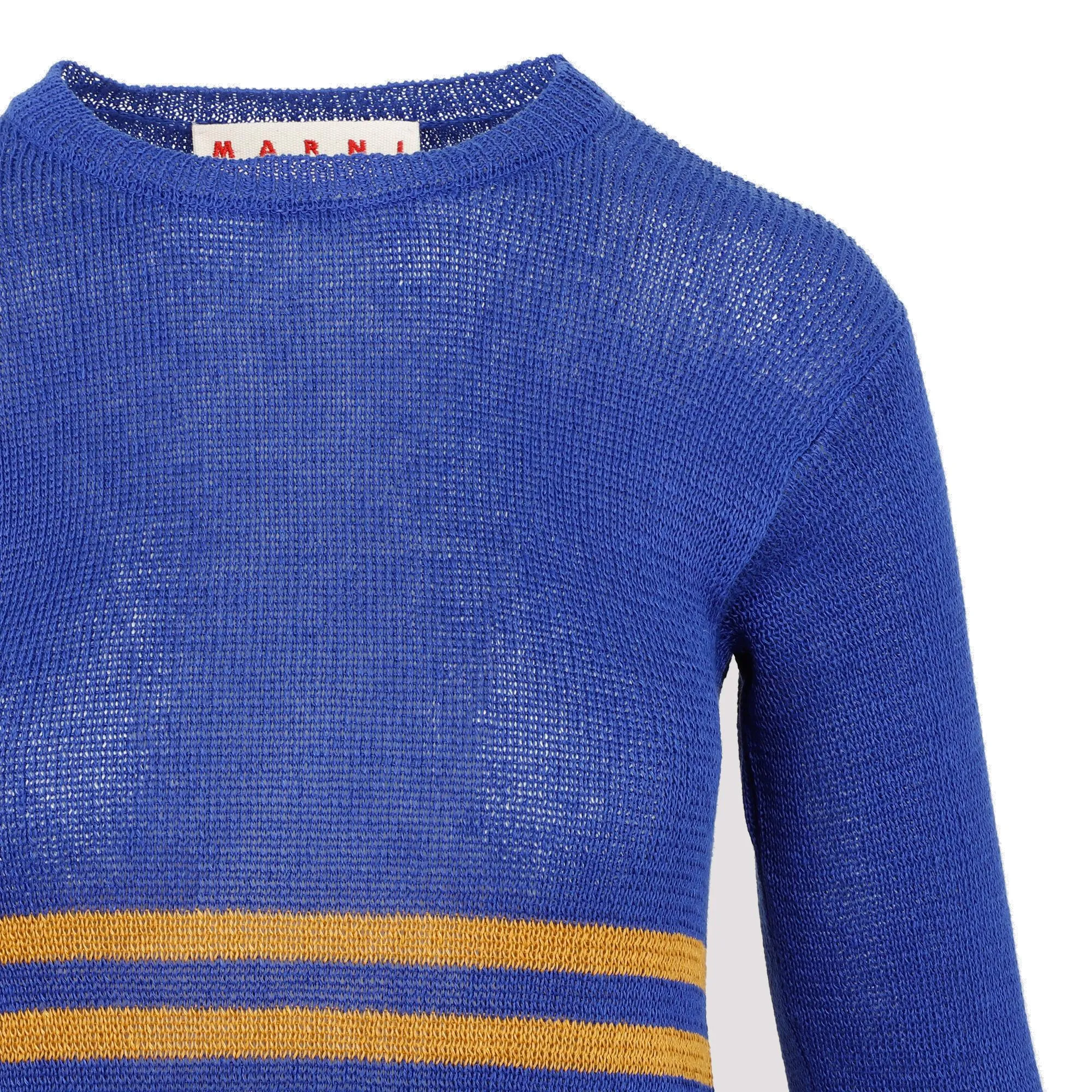 Marni Stripe-Detailed Crewneck Long Sleeved Sweater