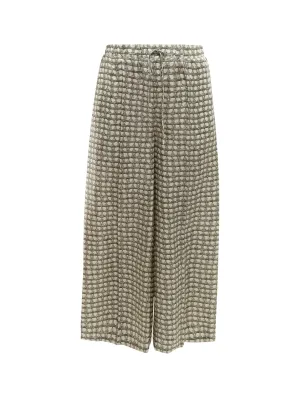 Max Mara Motif Print Wide-Leg Pants