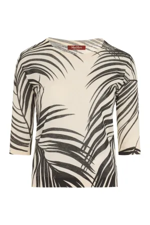Max Mara Studio All-Over Tropical Printed Sweater