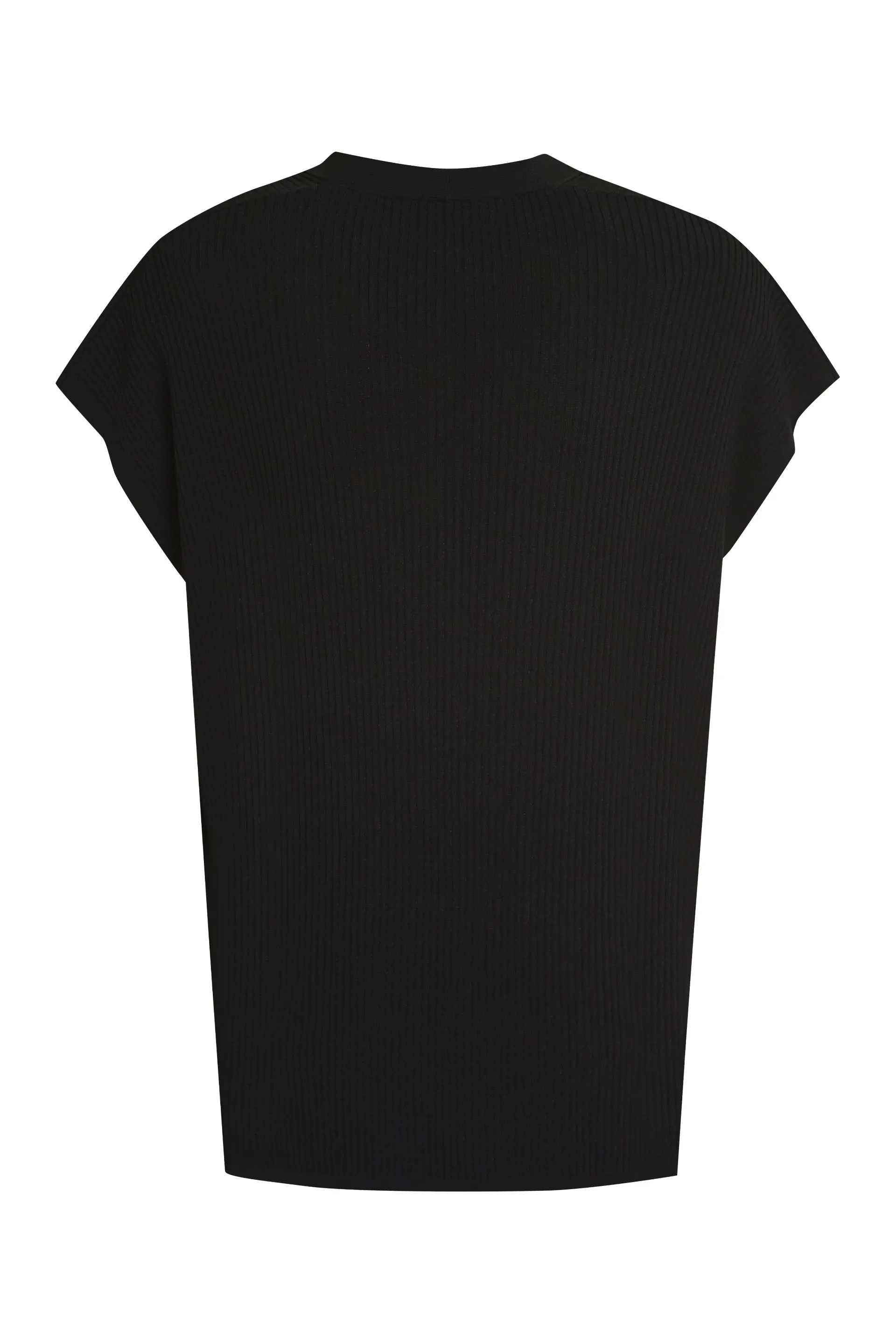 Max Mara Studio Egizio V-Neck Ribbed Knit Top