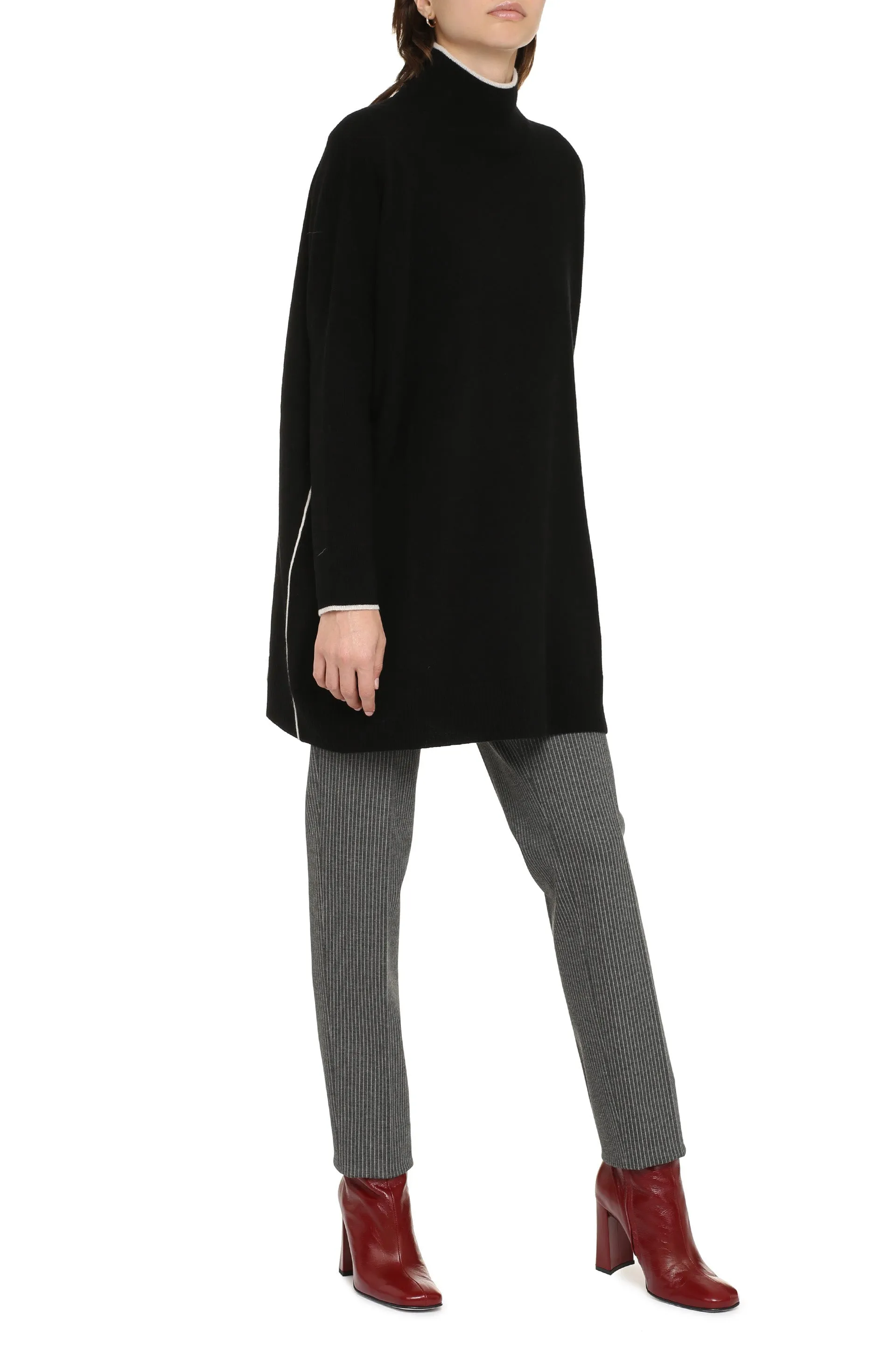 Max Mara Studio High Neck Long-Sleeved Sweater