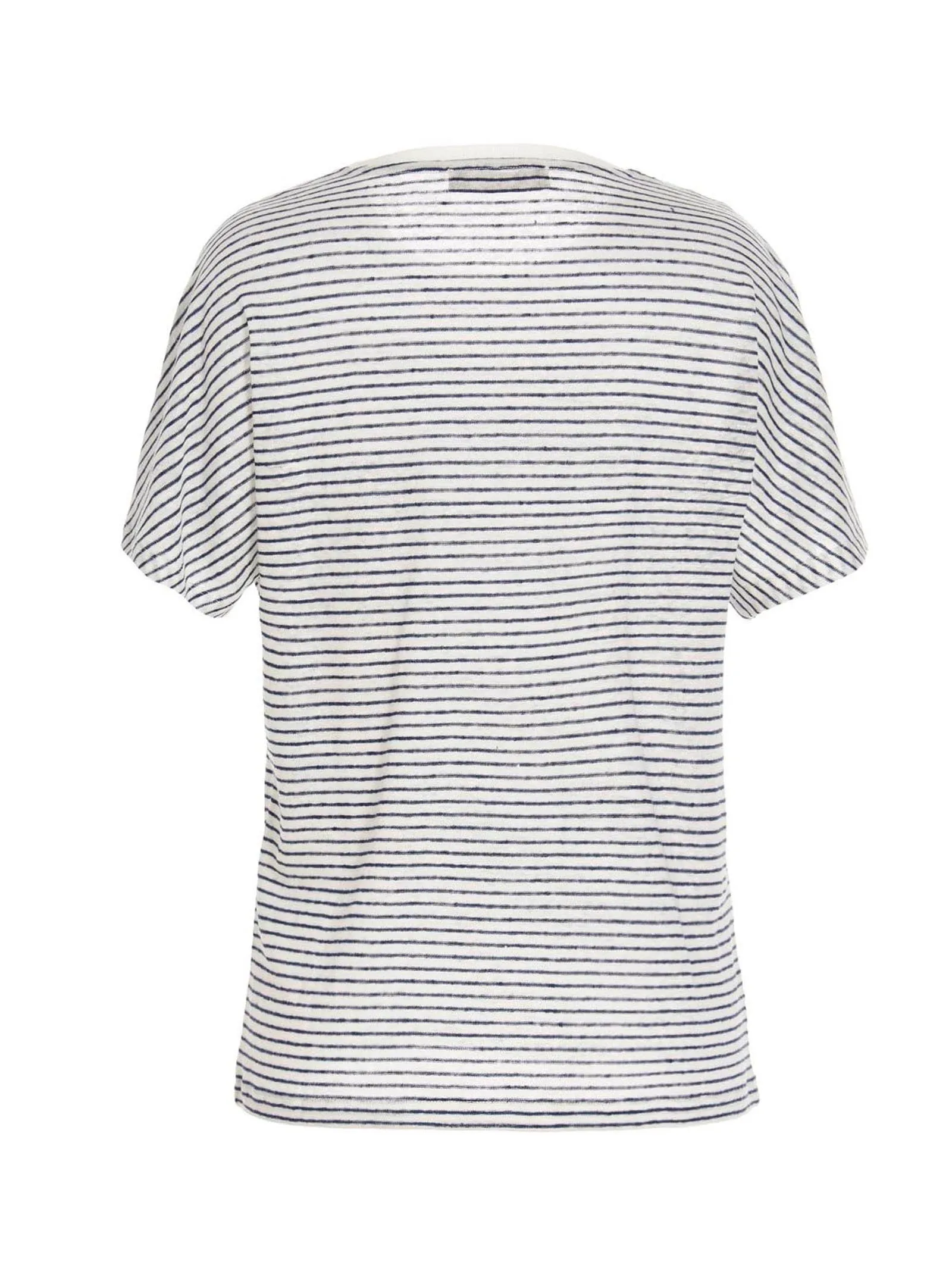 Max Mara Studio Logo Embroidered Striped Crewneck T-Shirt