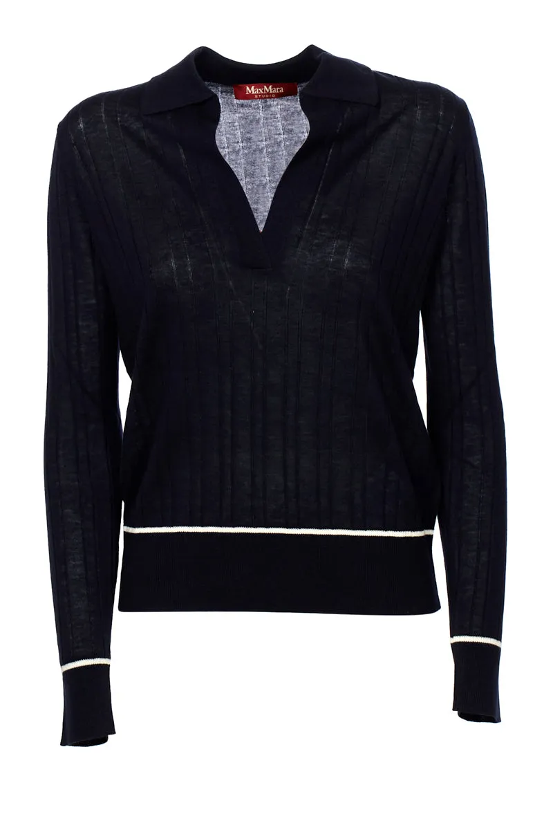 Max Mara Studio Polo Neck Knitted Sweater