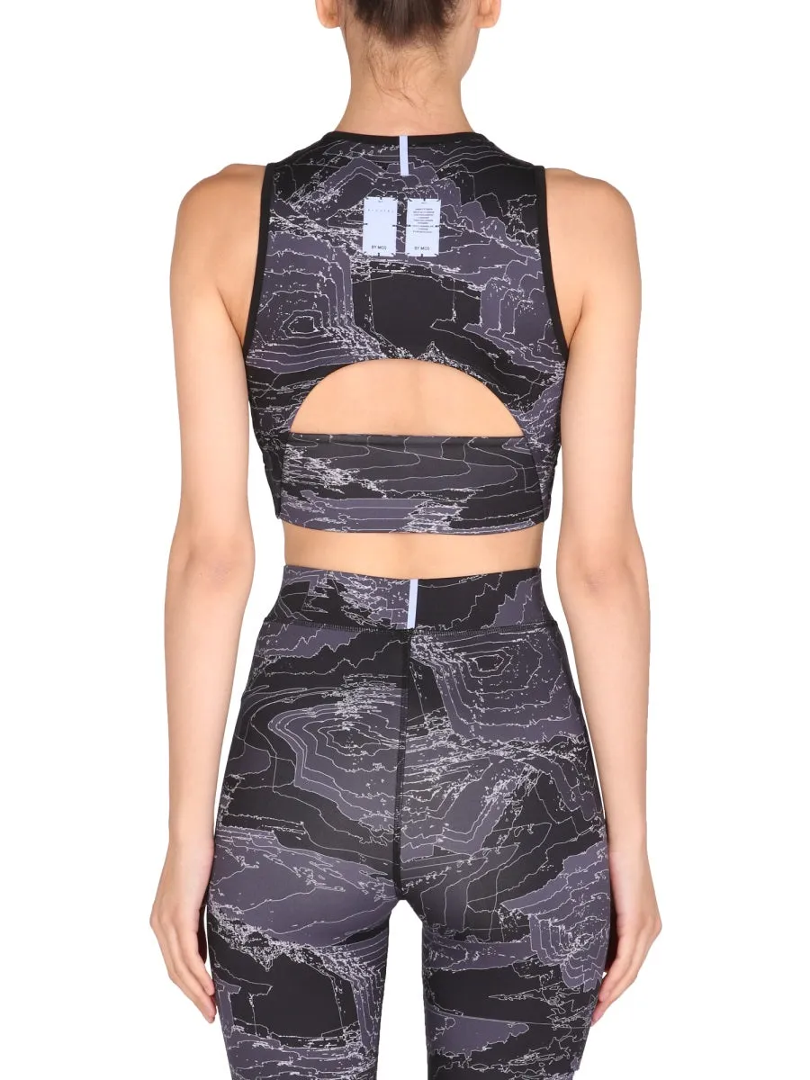 McQ Alexander McQueen Pattern Printed Bra Top