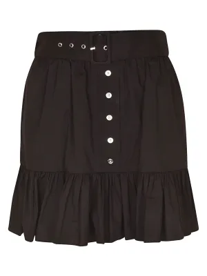 Michael Michael Kors Belted Ruffled Mini Skirt