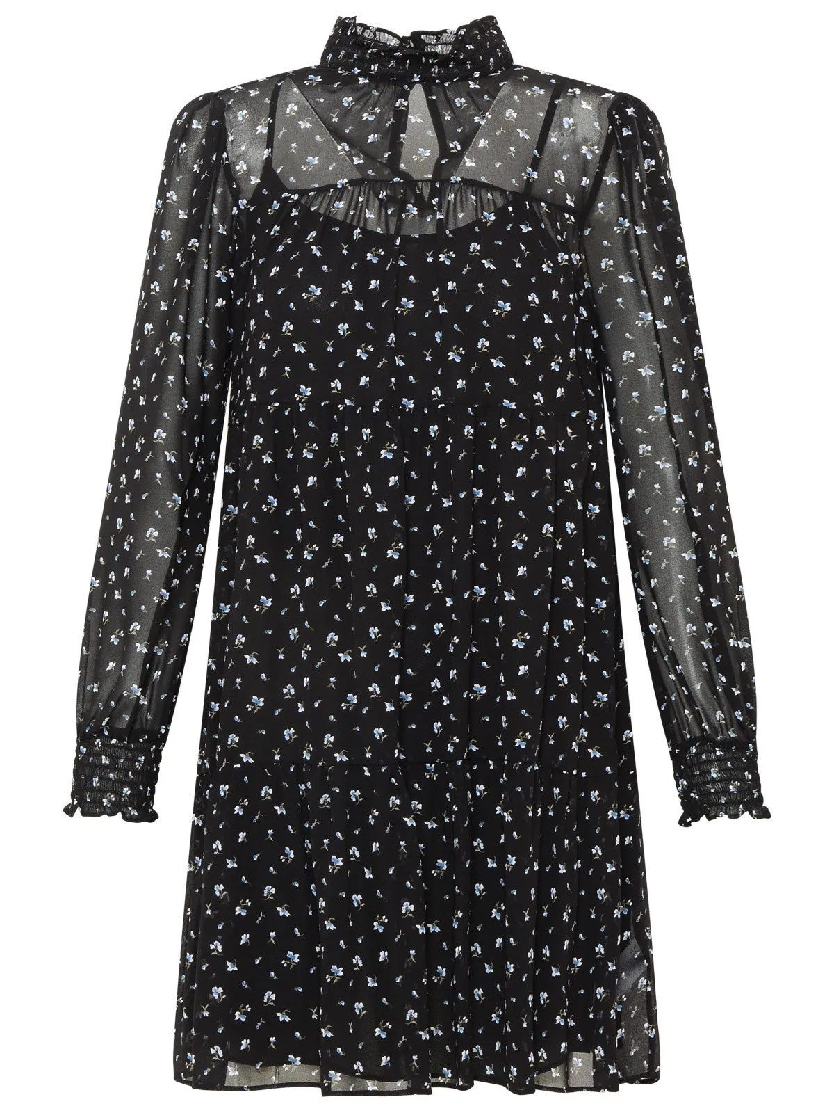 Michael Michael Kors Floral Printed Mini Dress