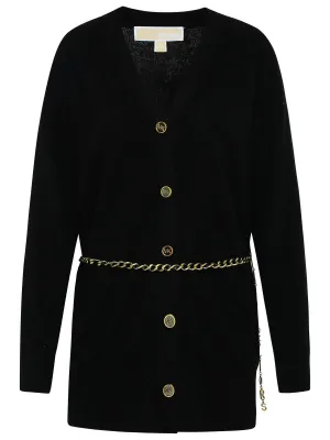Michael Michael Kors Logo Buttoned Knit Cardigan