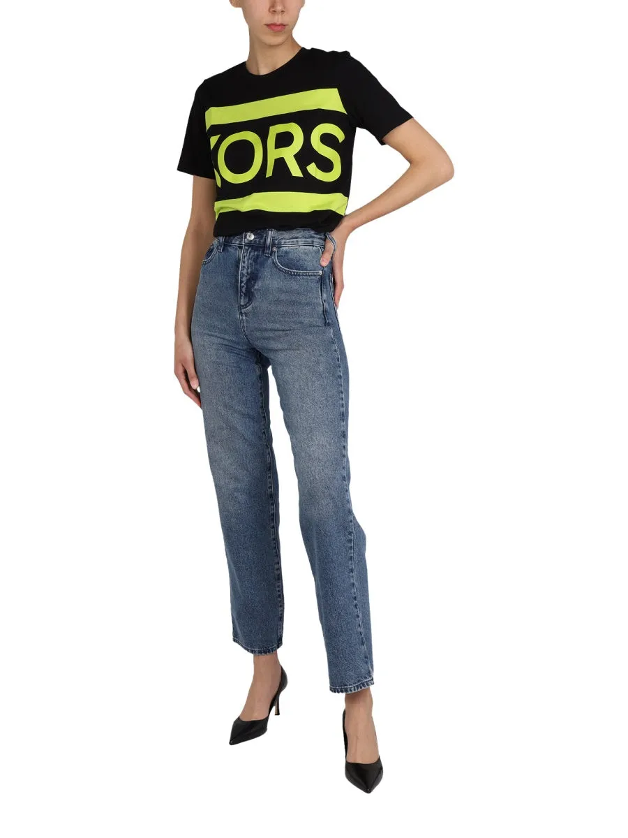 Michael Michael Kors Logo Printed Crewneck T-Shirt