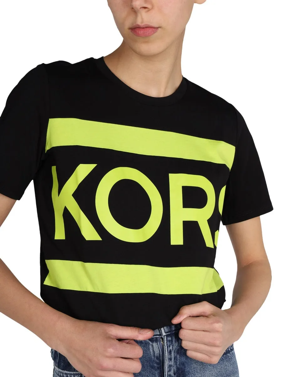 Michael Michael Kors Logo Printed Crewneck T-Shirt