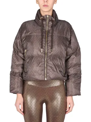 Michael Michael Kors Monogram Drawstring Cropped Jacket