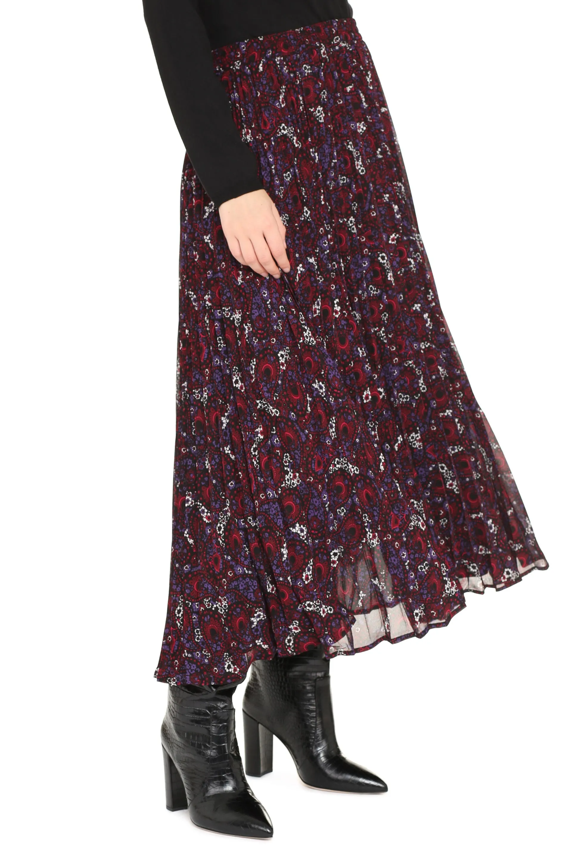 Michael Michael Kors Paisley Pleated Skirt