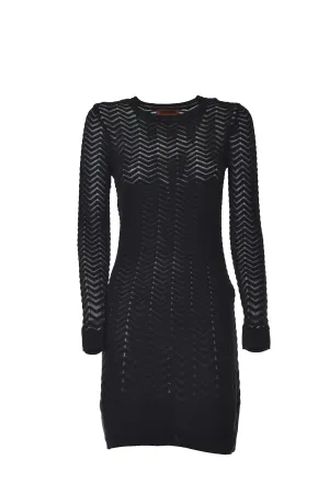 Missoni Chevron-Knit Long Sleeved Bodycon Dress