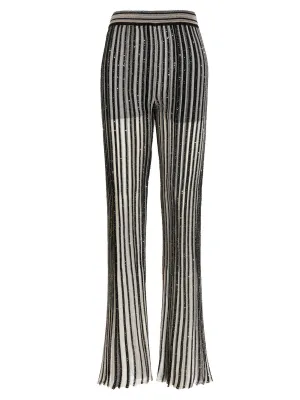 Missoni Stripe Designed Knitted Flared Pants
