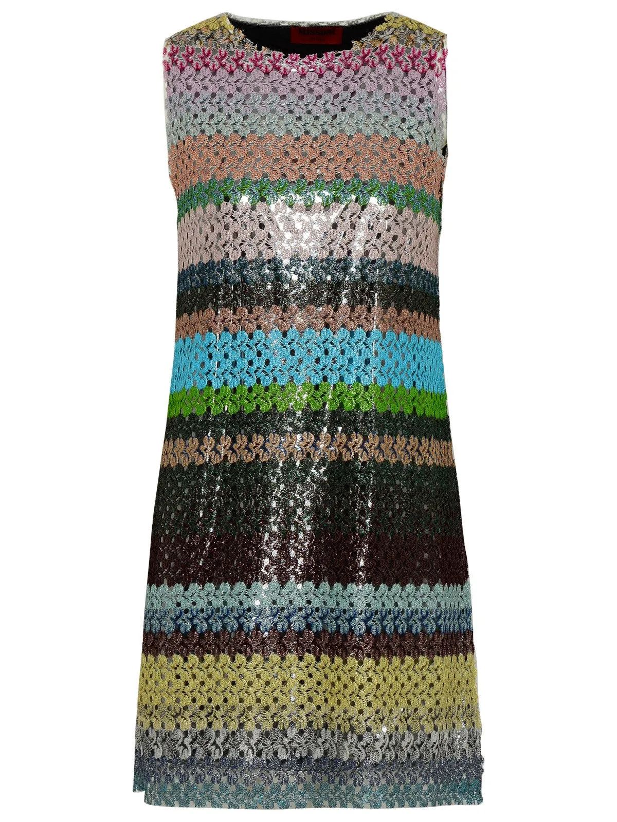 Missoni Zig-Zag Crewneck Woven Mini Dress