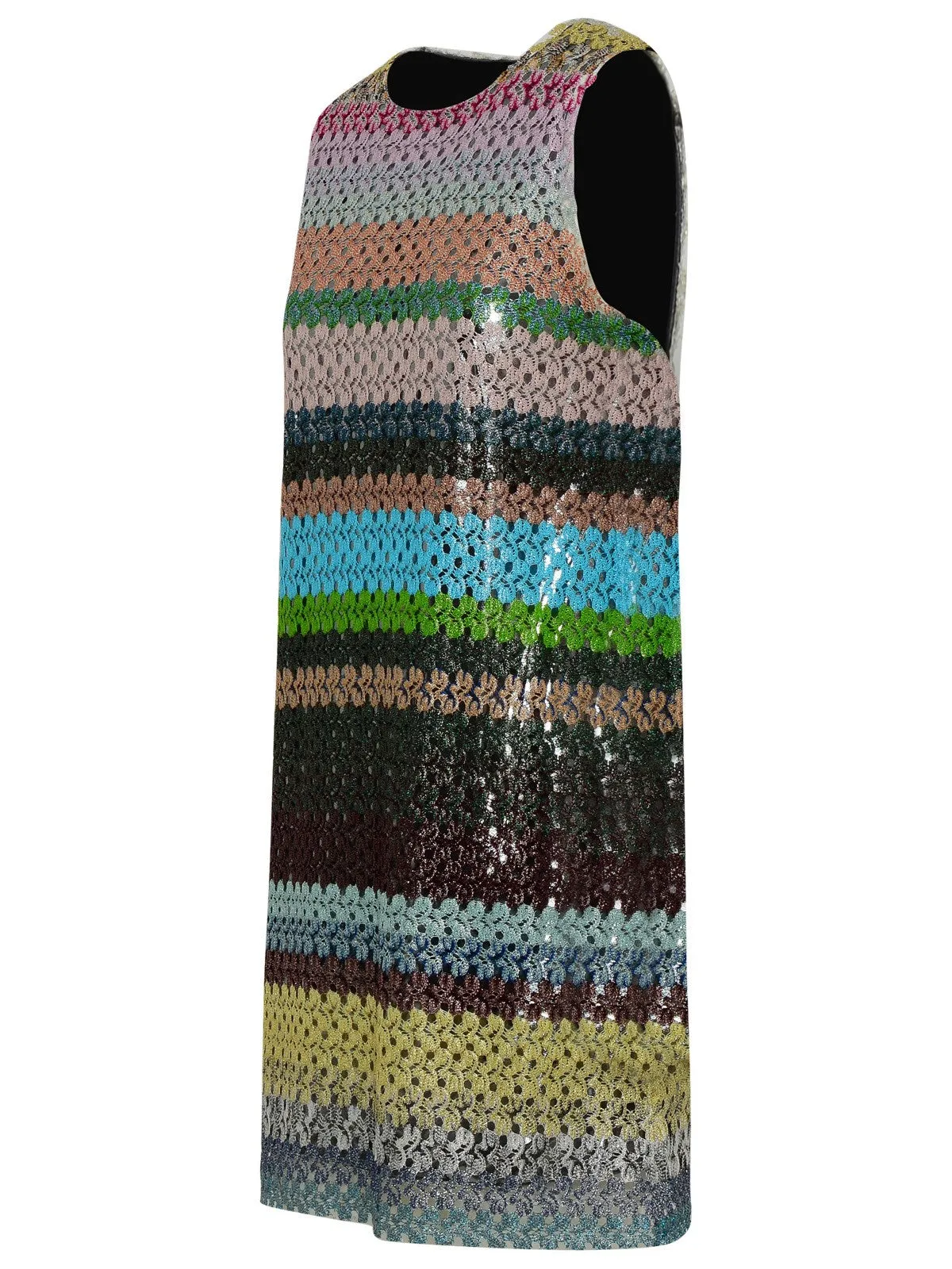 Missoni Zig-Zag Crewneck Woven Mini Dress