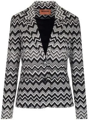 Missoni Zigzag V-Neck Long-Sleeved Jacket