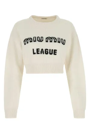 Miu Miu Logo-Intarsia Fine Knit Jumper