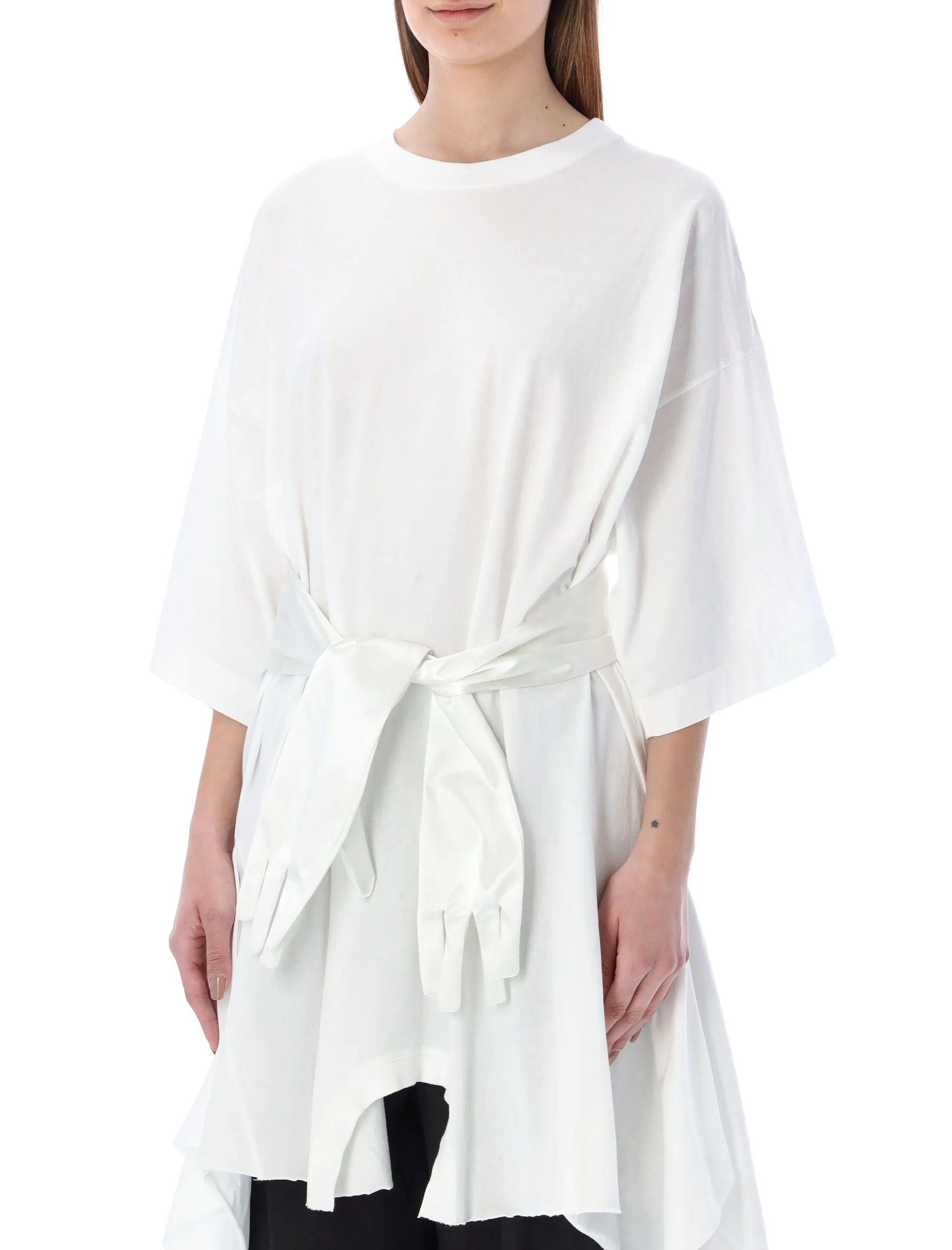 MM6 Maison Margiela Asymmetric Crewneck T-Shirt Dress