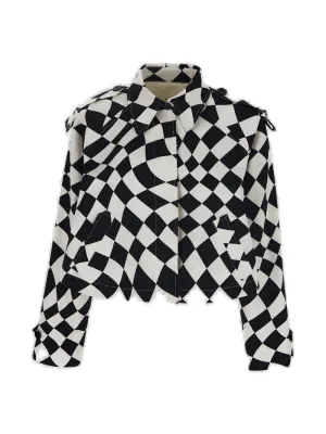 MM6 Maison Margiela Check Pattern Long Sleeved Jacket