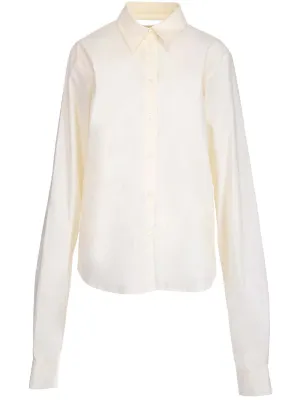 MM6 Maison Margiela Cut-Out Long-Sleeved Hybrid Shirt
