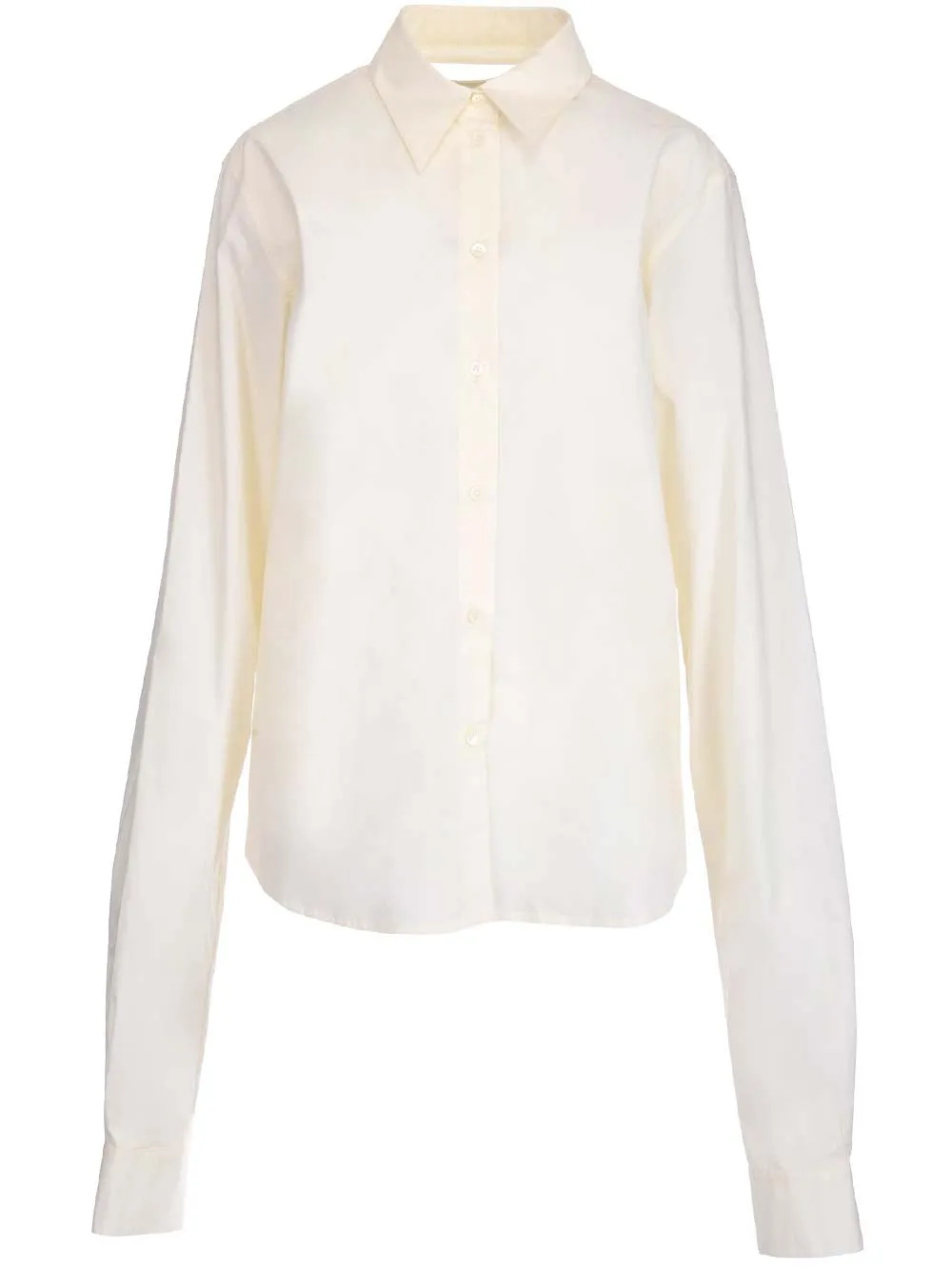 MM6 Maison Margiela Cut-Out Long-Sleeved Hybrid Shirt