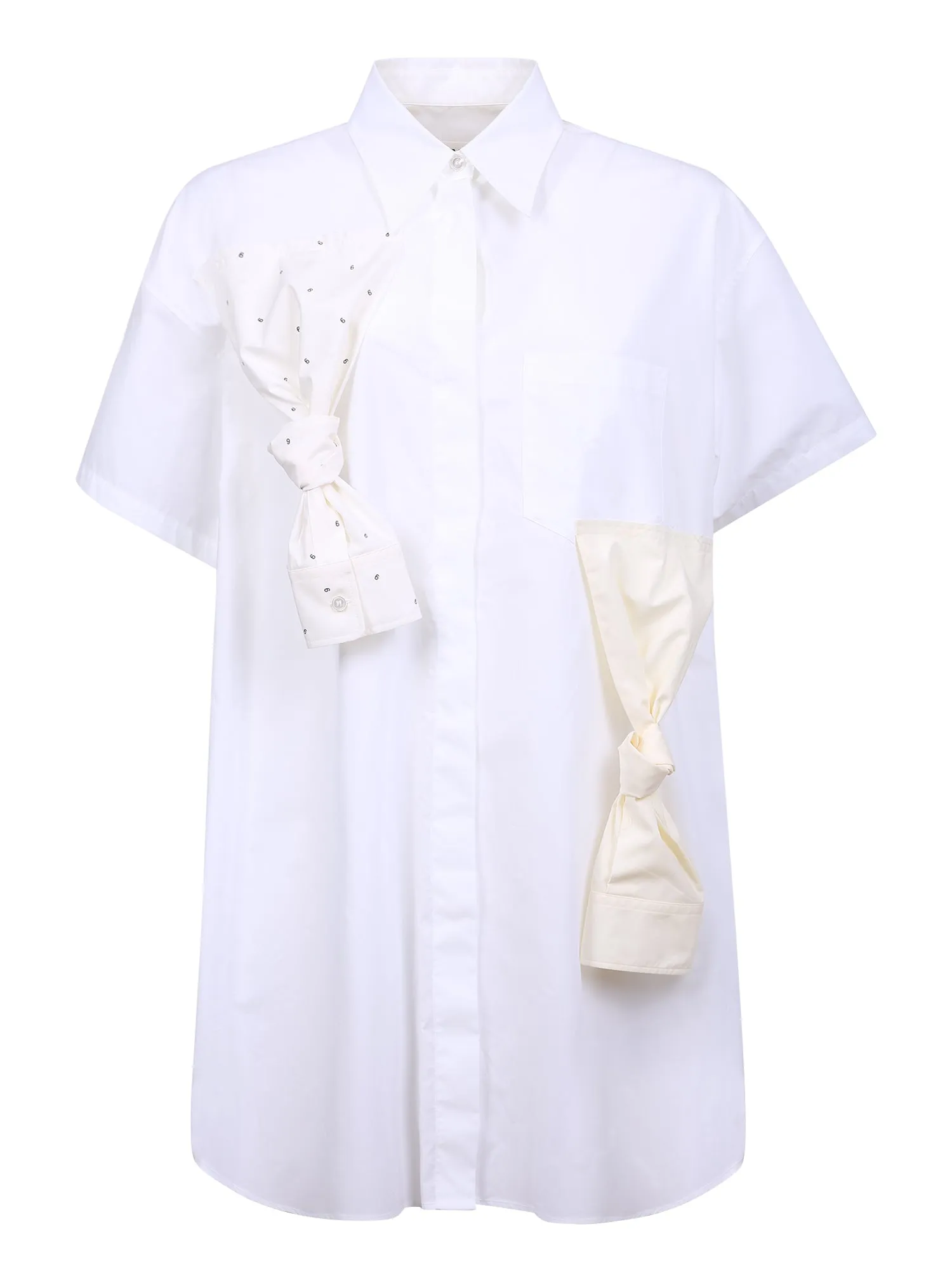 MM6 Maison Margiela Deconstructed Buttoned Midi Shirt Dress