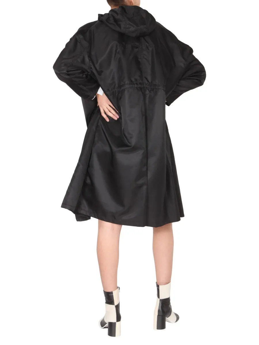 MM6 Maison Margiela Drawstring Zip-Up Hooded Coat