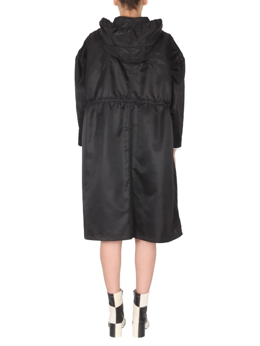 MM6 Maison Margiela Drawstring Zip-Up Hooded Coat