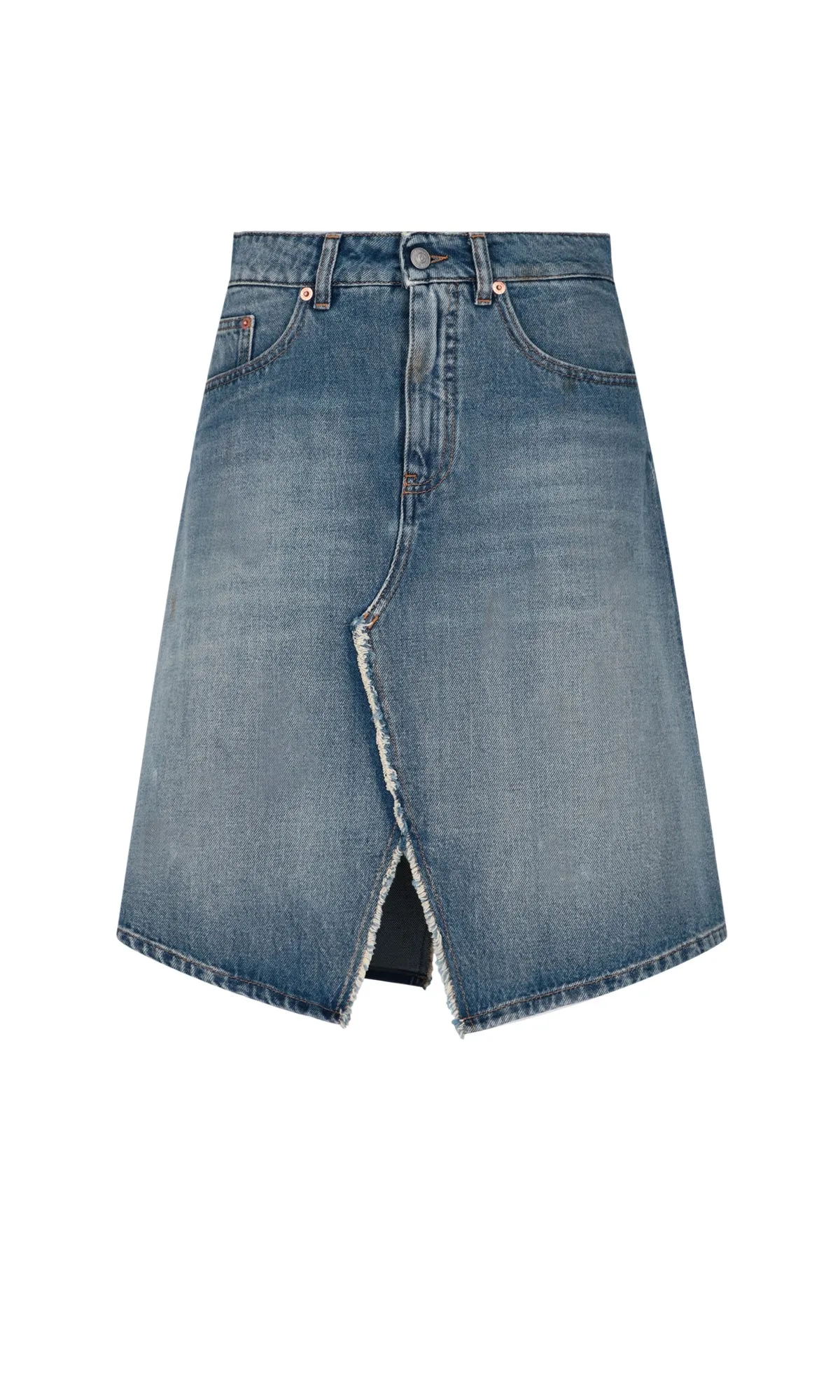 MM6 Maison Margiela Front Split Denim Skirt
