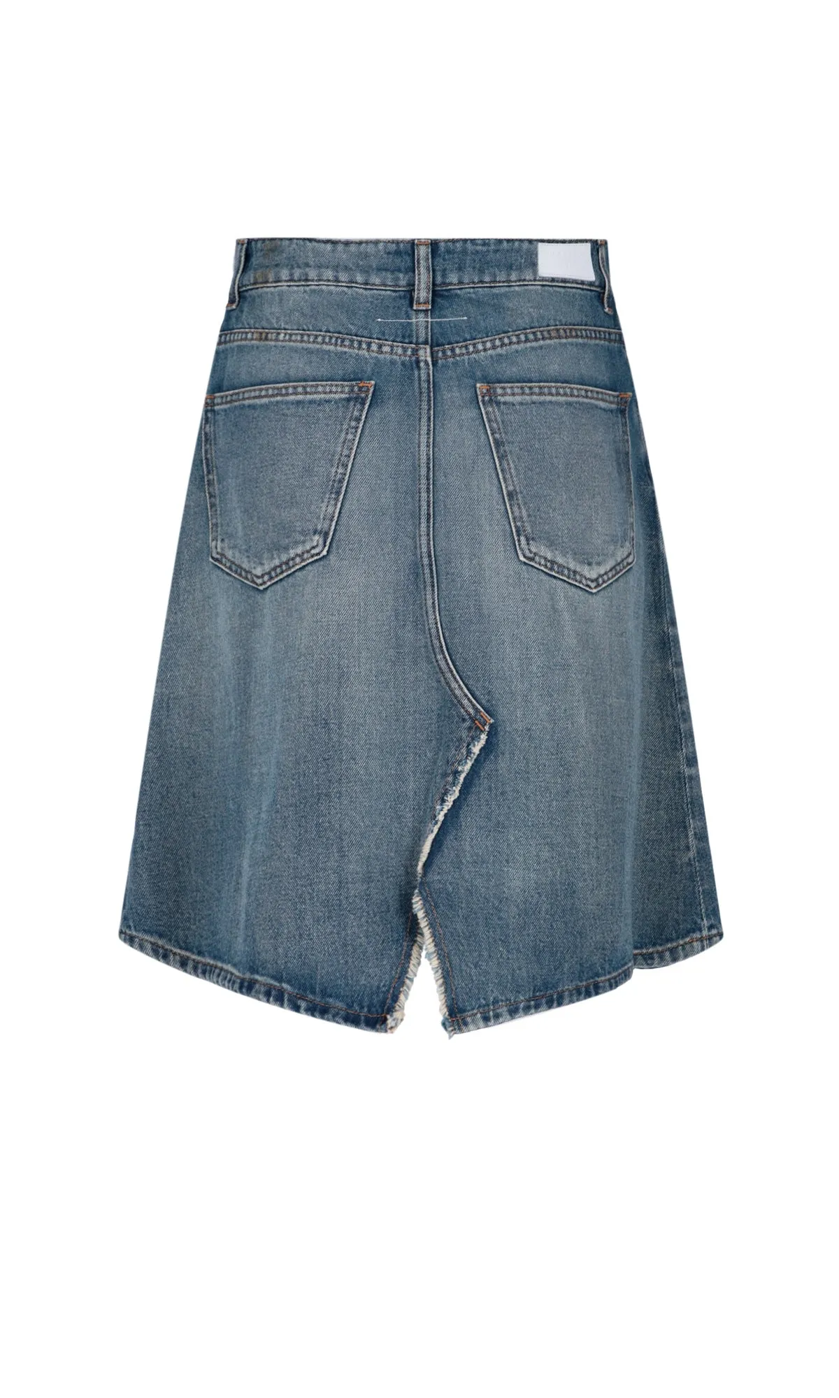 MM6 Maison Margiela Front Split Denim Skirt