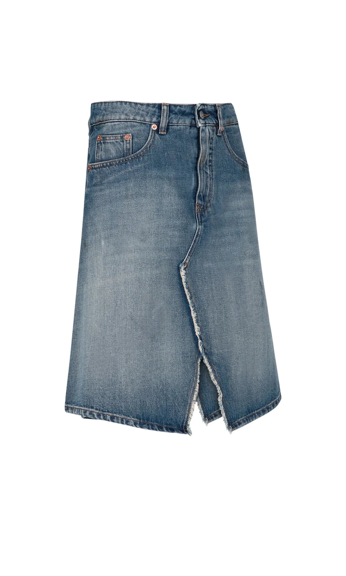MM6 Maison Margiela Front Split Denim Skirt