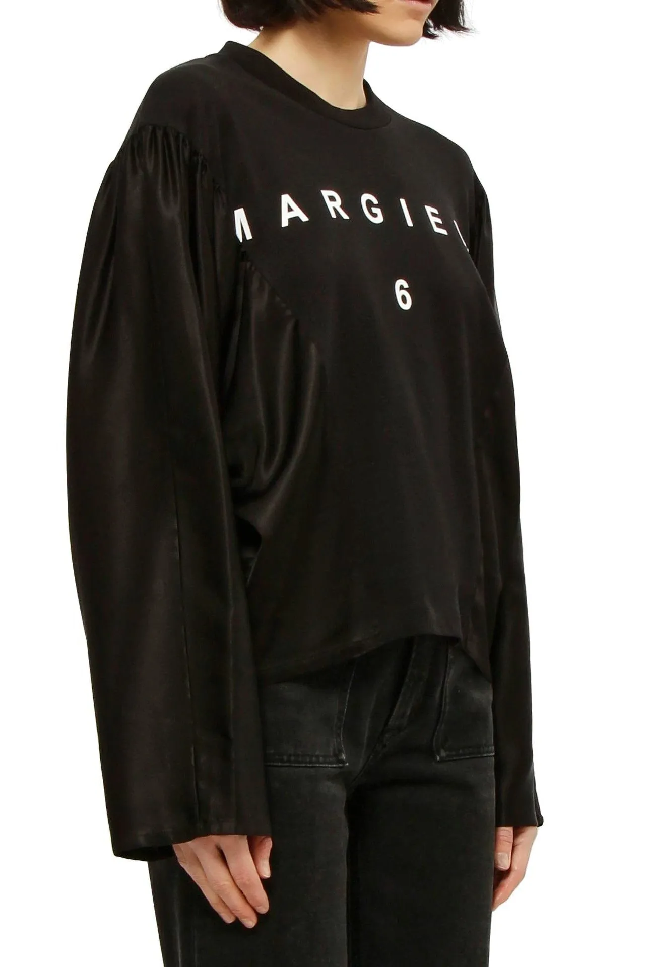 MM6 Maison Margiela Logo Printed Crewneck Sweater