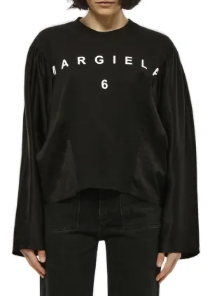 MM6 Maison Margiela Logo Printed Crewneck Sweater