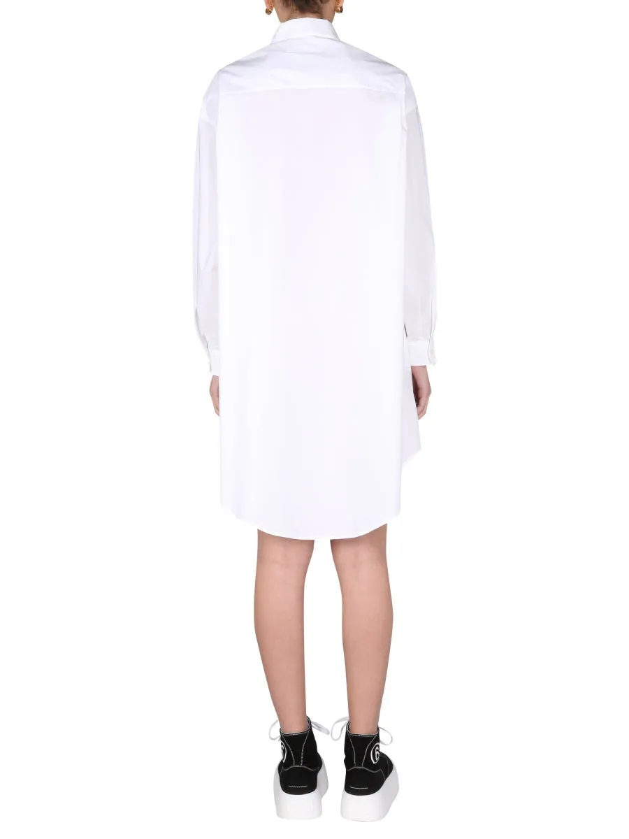 MM6 Maison Margiela Logo Printed Shirt Dress
